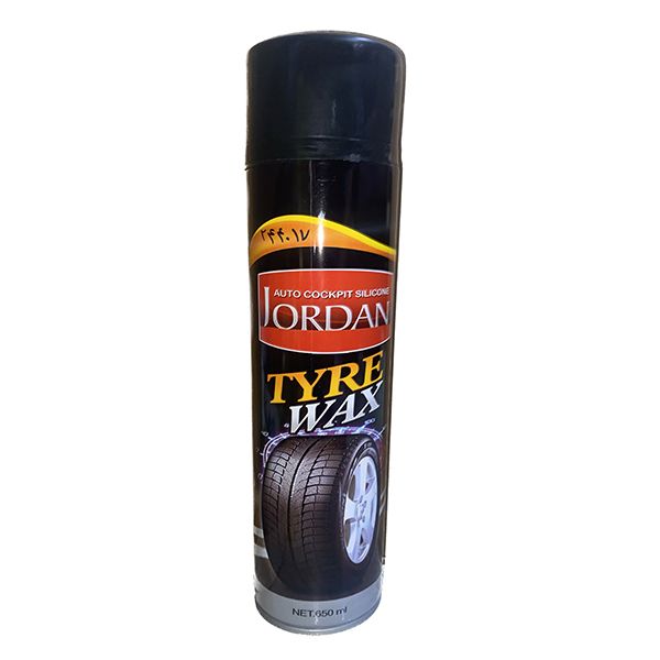 اسپری تمیز کننده و براق کننده لاستیک جردن مدل tyre wax حجم 650 میلی لیتر